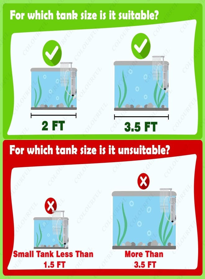 colourful فلتر حوض السمك الملون - 6 في 1 على شكل نافورة | مضخة ترشيح غاطسة متعددة الوظائف | شلال | مطر | فلتر فعال وهادئ لأحواض السمك (BL-99E | أسود | 18 واط | 1000 لتر/ساعة) - Image 3